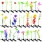 30 Pcs Bean Sprout Flower Hair Clips Mixed Style (Flower Style 1)